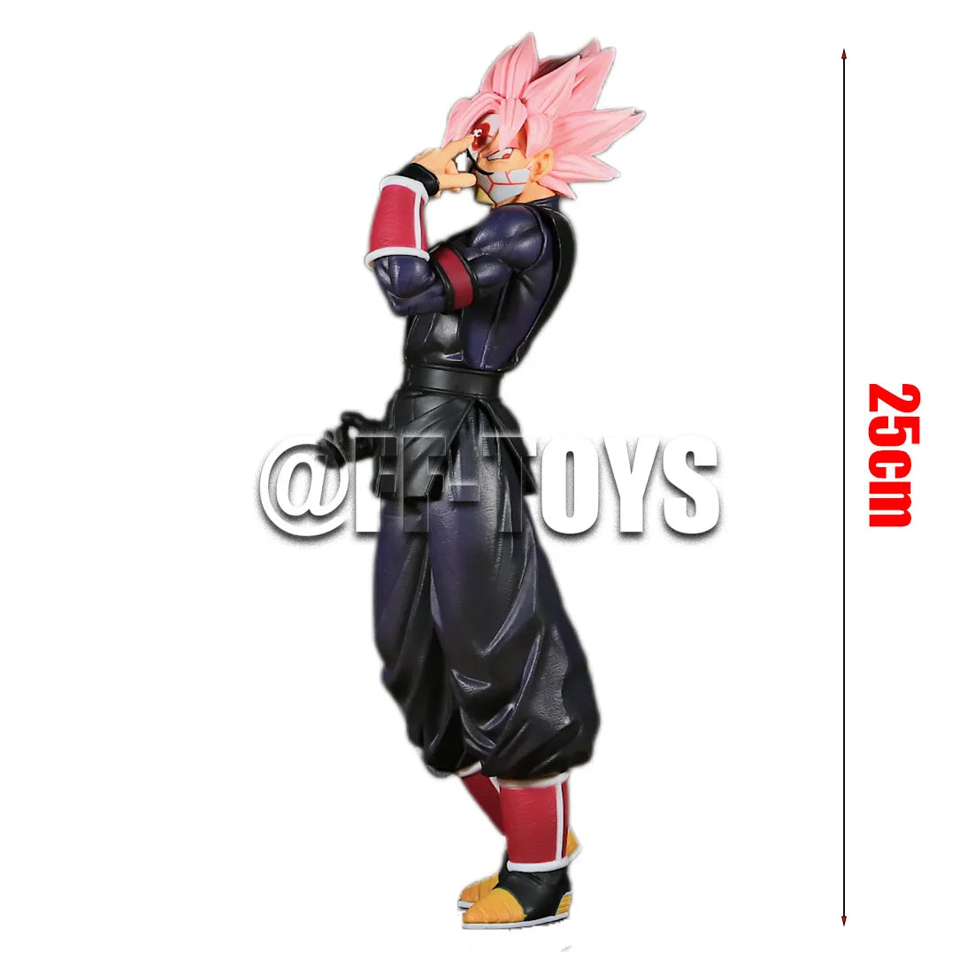 Figurine Goku Black Dragon Ball Super - Vue complète fond sombre