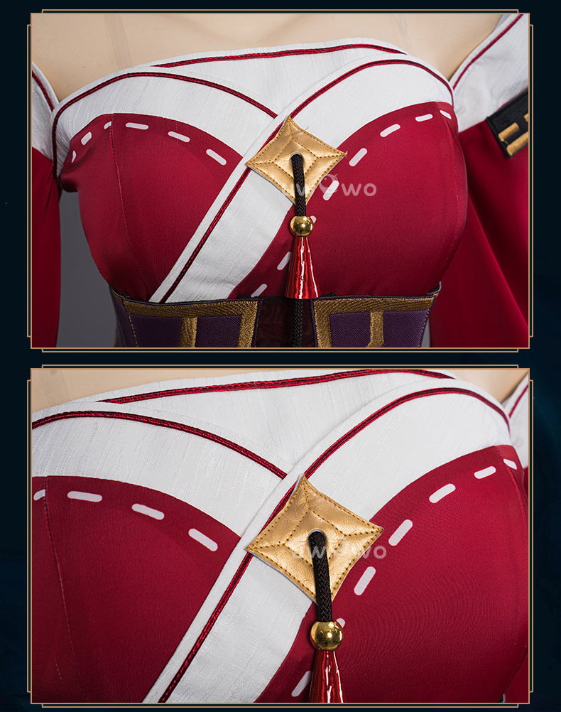 Cosplay Ahri LoL - Vue trois quarts dynamique