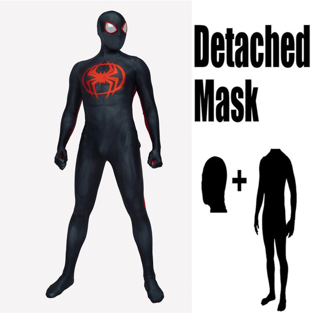 Cosplay Miles Morales Marvel - Comparaison tailles disponibles