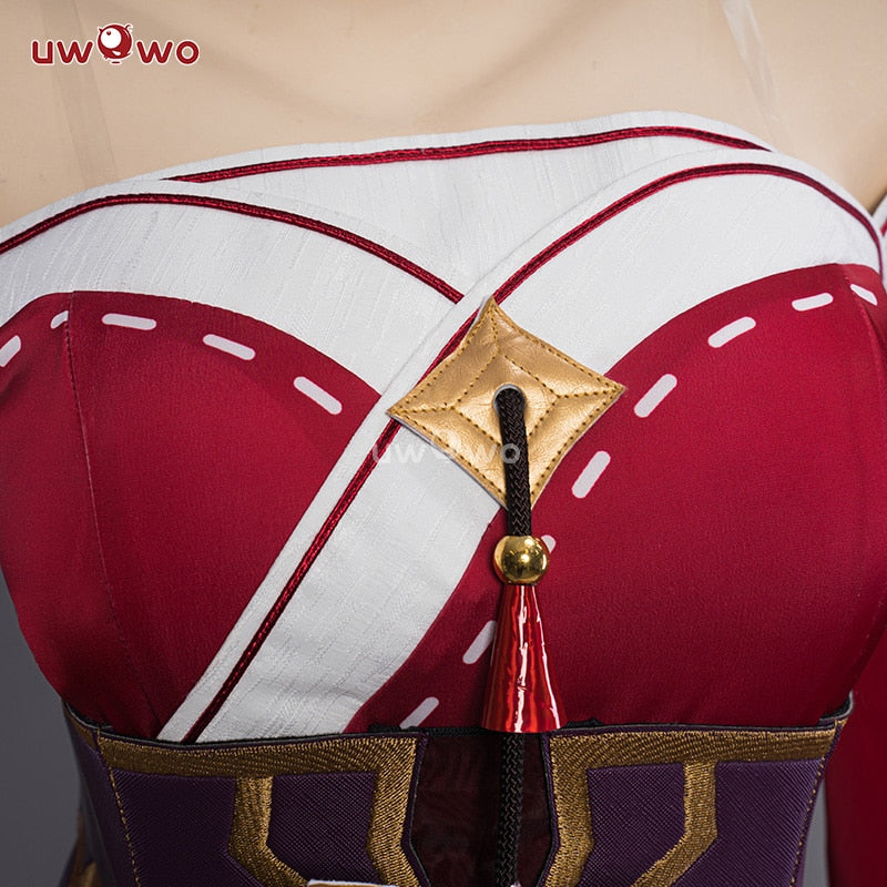 Cosplay Ahri LoL - Détail jupe et bas de costume