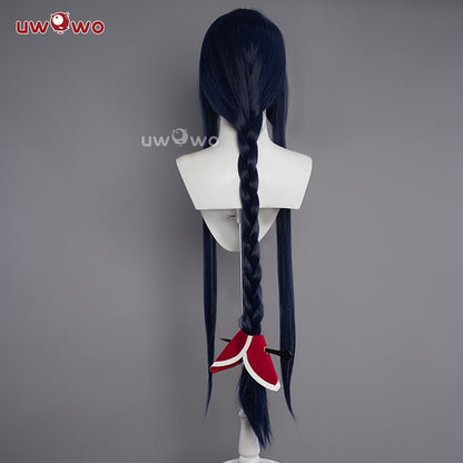 Perruque cosplay Ahri Uwowo - Vue trois quarts portée