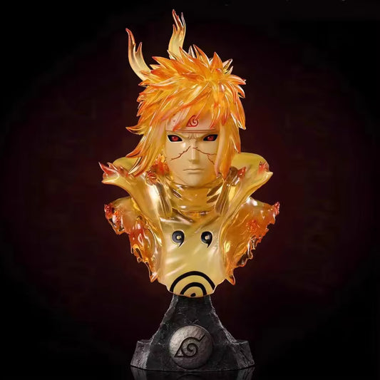 Buste Minato Namikaze mode Kyûbi 15 cm, manteau de chakra translucide aux reflets orangés