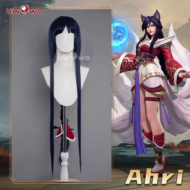 Perruque cosplay Ahri League of Legends Uwowo - Vue face